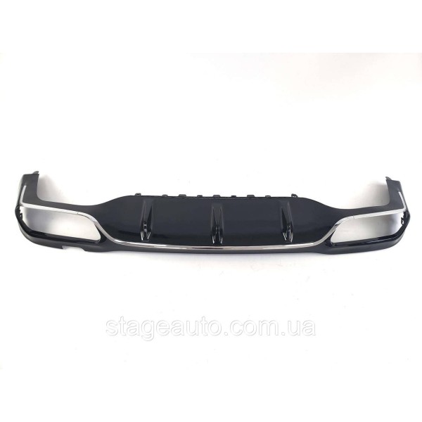Диффузор с насадками на Mercedes E-Class W213 2016-2020 год  Chrome ( в стиле E63 AMG  )