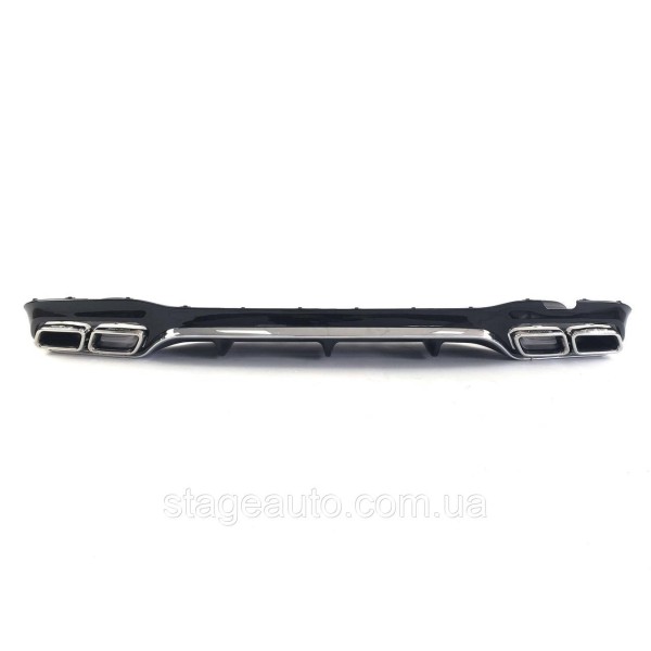 Диффузор с насадками на Mercedes E-Class W213 2016-2020 год  Chrome ( в стиле E63 AMG  )