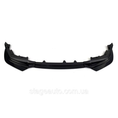 Front bumper diffuser (lip) for BMW 3 Series G20 G21 2019-2022 Black gloss