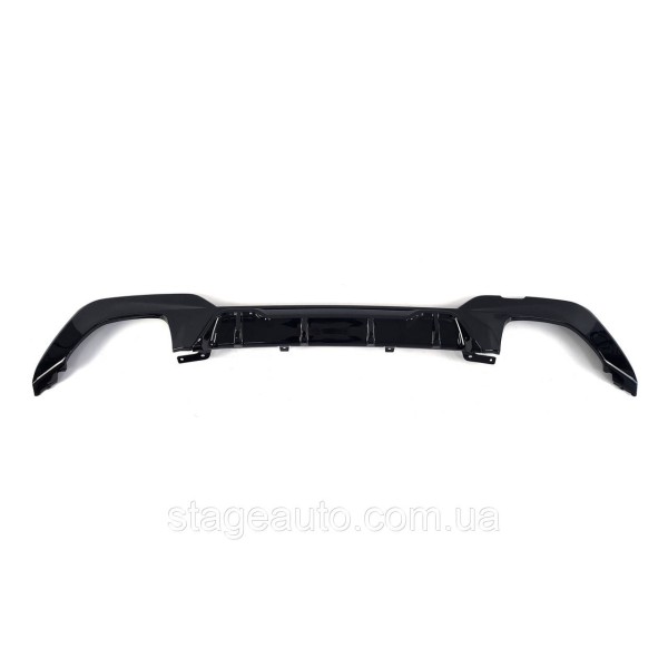 Rear bumper diffuser for BMW 3 Series G20 2018-2022 M -Competition M340i ( Glossy black + brackets )