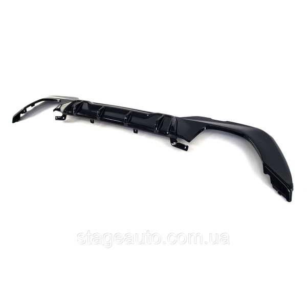 Rear bumper diffuser for BMW 3 Series G20 2018-2022 M -Competition M340i ( Glossy black + brackets )
