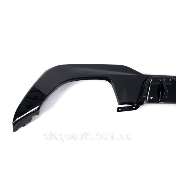 Rear bumper diffuser for BMW 3 Series G20 2018-2022 M -Competition M340i ( Glossy black + brackets )