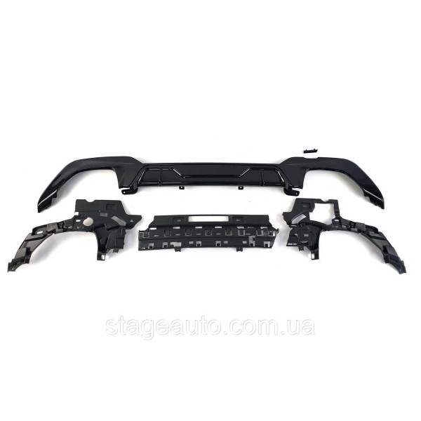 Rear bumper diffuser for BMW 3 Series G20 2018-2022 M -Performance M340i ( Glossy black + brackets )