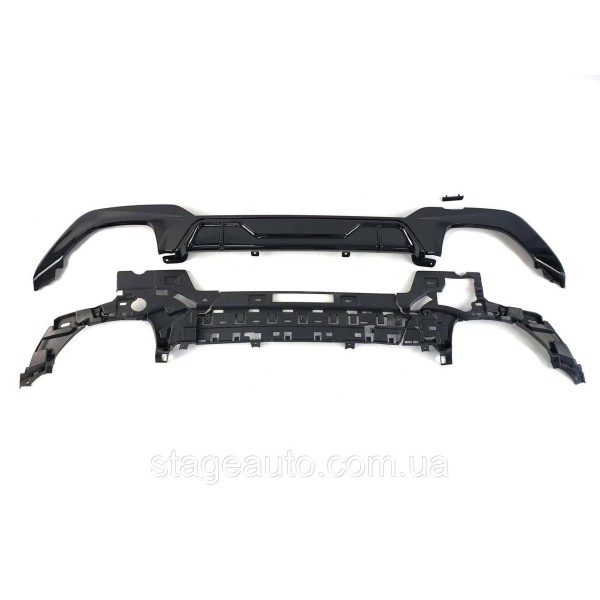 Rear bumper diffuser for BMW 3 Series G20 2018-2022 M -Performance M340i ( Glossy black + brackets )