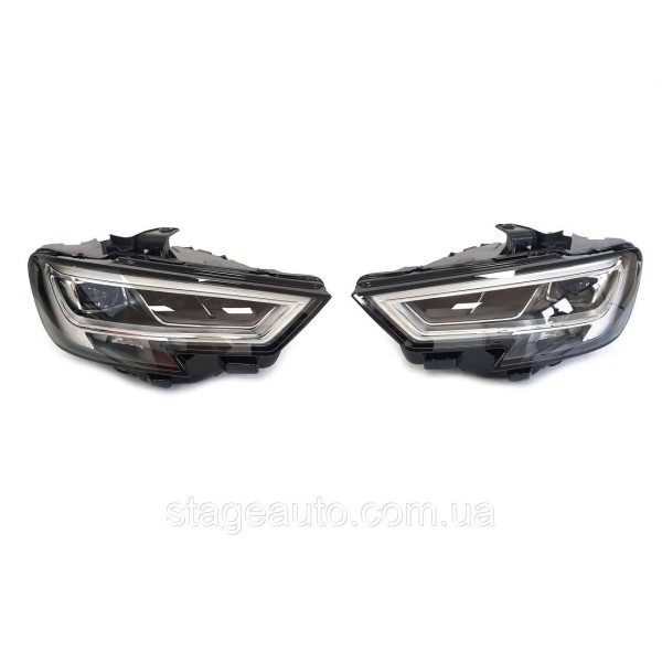 Передние фары Full Led на Audi A3 8V 2016-2020 года