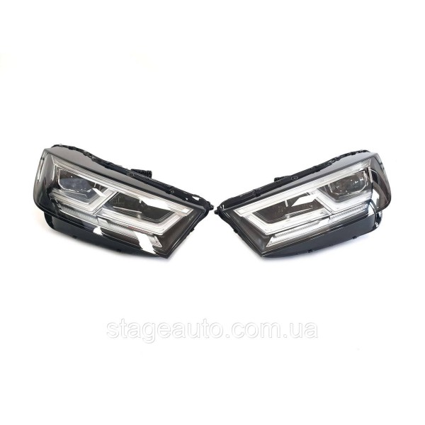Передние фары Full Led на Audi Q5 80A 2016-2020 года
