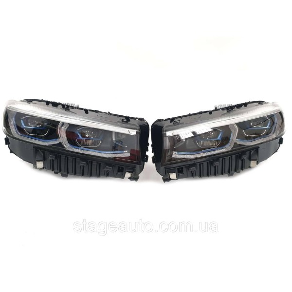Передние фары Full Led upgrade на BMW 7 Series G11 / G12 2016-2019 года в стиле LASER