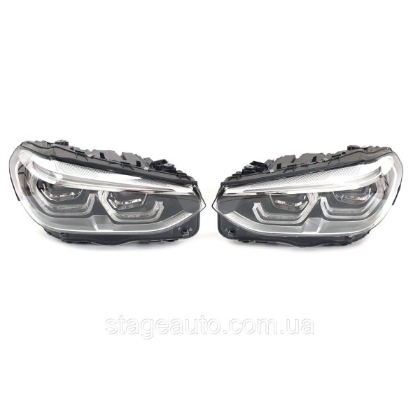 Передние фары Full Led Adaptive на BMW X3 / X4 G01 / G02 2018-2021 года