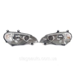 Передние фары с блоками на BMW X5 E70 2010-2013 год ( Bi-Xenon  Adaptive  )  63117240791 63117240792