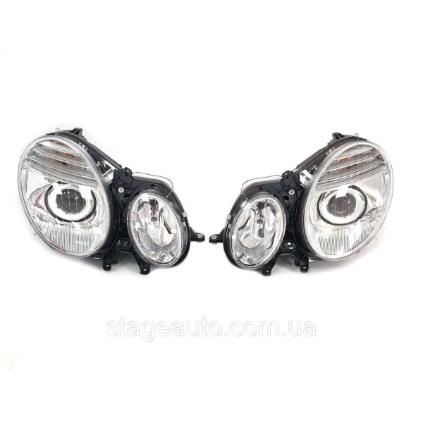 Передние фары на Mercedes E-Class W211 2002-2009 год ( Галоген )