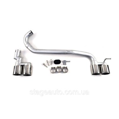 Вихлоп з насадками на BMW 3 Series F30 2012-2019 рік (у стилі M3)