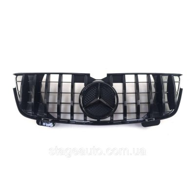 Решітка радіатора на Mercedes GL-Class X164 2006-2009 року GT Panamericana (Чорна глянсова)
