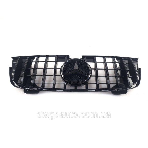 Решетка радиатора на Mercedes GL-Class X164 2006-2009 года GT Panamericana ( Черная глянцевая )