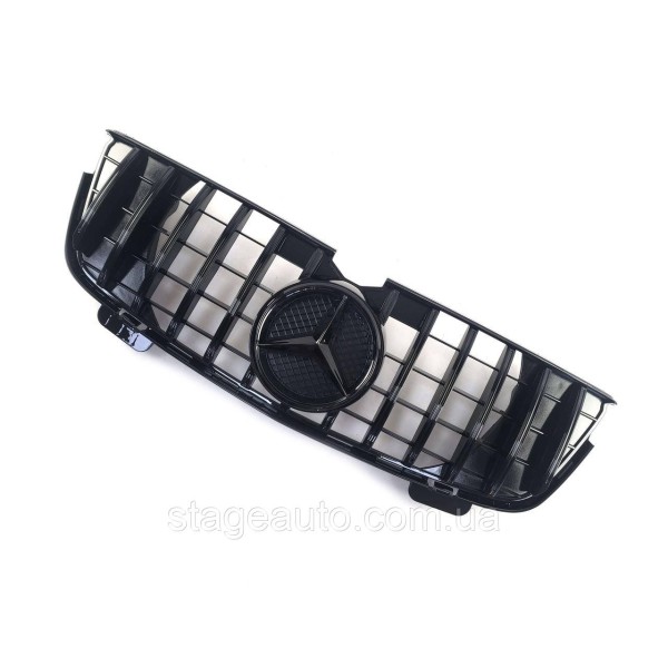 Решетка радиатора на Mercedes GL-Class X164 2006-2009 года GT Panamericana ( Черная глянцевая )