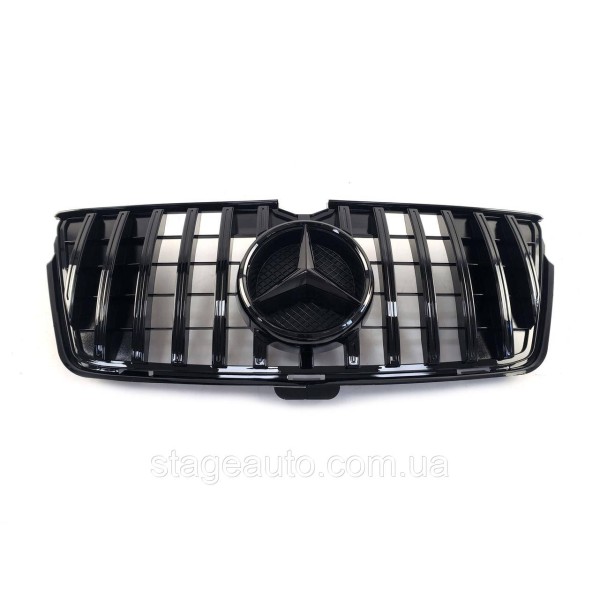 Решетка радиатора на Mercedes GL-Class X164 Grand Edition 2009-2012 года GT Panamericana ( Черная глянцевая )