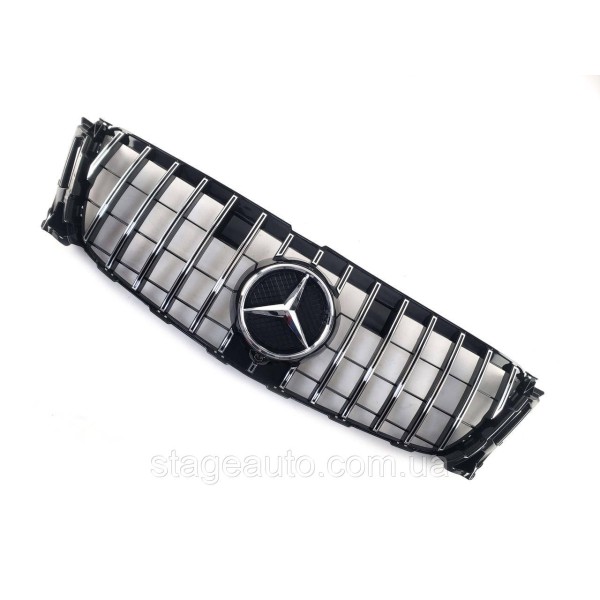Решетка радиатора на Mercedes GL-Class X166 2012-2015 год GT Panamericana ( Черная с хромом )