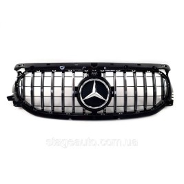 Решетка радиатора на Mercedes GLA-Class H247 2020-2022 года Chrome Black ( GT Panamericana )