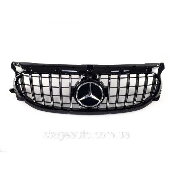 Решетка радиатора на Mercedes GLA-Class H247 2020-2022 года Chrome Black ( GT Panamericana )