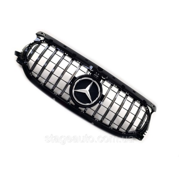 Решетка радиатора на Mercedes GLA-Class H247 2020-2022 года Chrome Black ( GT Panamericana )