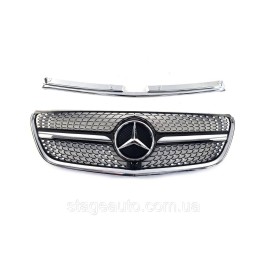 Решетка радиатора на Mercedes Vito W447 2014-2019 год Diamond Black