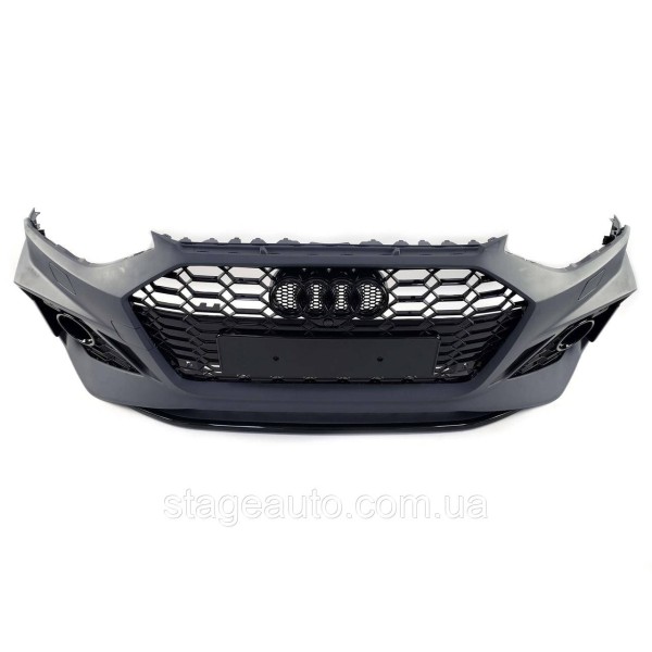Бампер передний на Audi A4 B9 2019-2022 год  в стиле RS