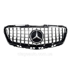Решетка радиатора на Mercedes Sprinter W906 2014-2017 год GT Panamericana ( Черная c хромом V2 )