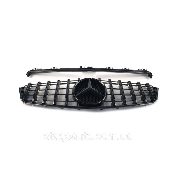 Решетка радиатора на Mercedes E-class Coupe C207 2009-2013 год GT Panamericana  черная глянецевая