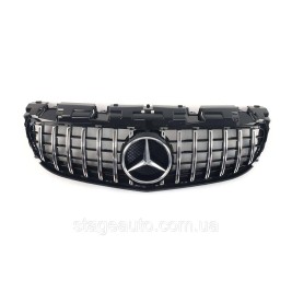 Решетка радиатора на Mercedes SLC-class R172 2016-2020 год GT Chrome Black