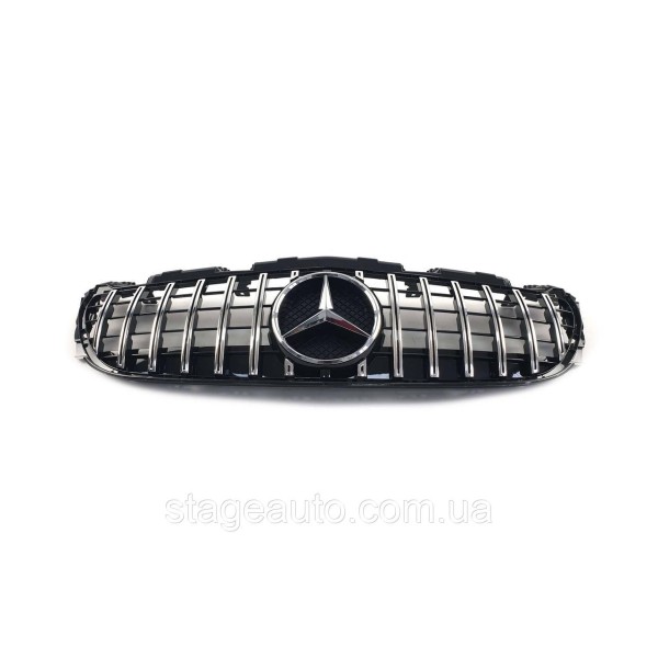 Решетка радиатора на Mercedes SLC-class R172 2016-2020 год GT Chrome Black