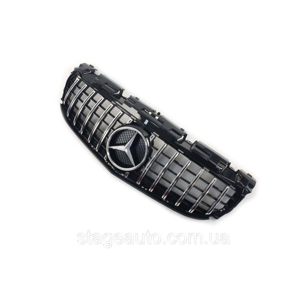 Решетка радиатора на Mercedes SLC-class R172 2016-2020 год GT Chrome Black