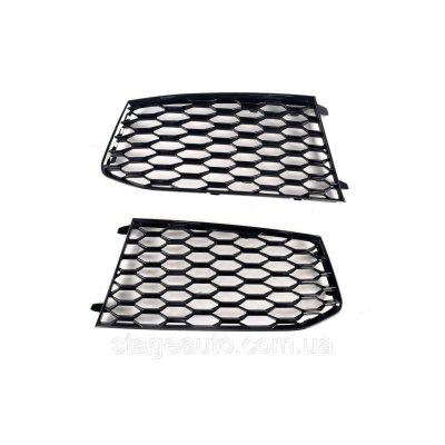 RS решітки переднього бампера на Audi A6 C7/A7 4G (RS бампер глухі)