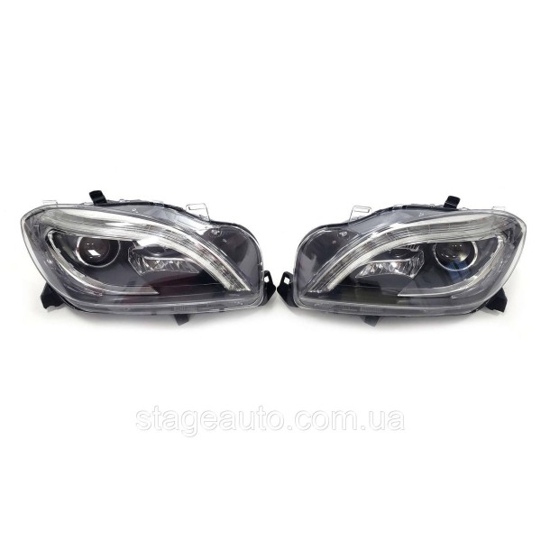 Передние фары Bi-Xenon на Mercedes ML-Class W166 2011-2015 года   ( Европа )