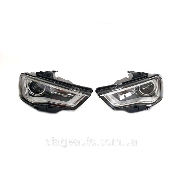 Передние фары Bi-Xenon на Audi A3 8V 2012-2016 года ( Европа )