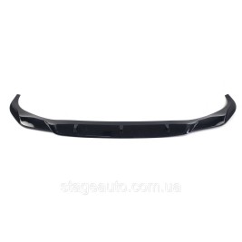 Диффузор ( губа ) переднего бампера на BMW 7 Series G11 / G12 2019-2022 год ( Черный глянец V2 )
