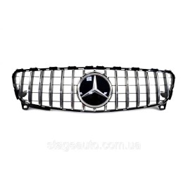 Решетка радиатора на Mercedes A-Class W176 2016-2018 года GT Panamericana ( Черная с хромом )