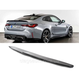 Спойлер на BMW 4 Series G22 2020-2023 года Черный глянец ( стиль M4 CS )