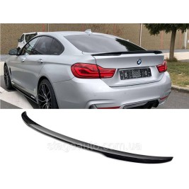Спойлер на BMW 4 Series F36 Gran Coupe 2014-2019 года Черный глянец ( стиль M-Performance )