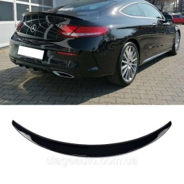 Спойлер сабля на Mercedes C-Class Coupe C205 2014-2020 год ( Черный глянец )