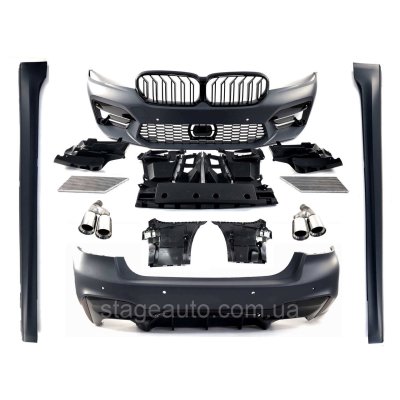 Комплект обвісу + насадки хром на BMW 5 Series G30 (LCI) 2020-2022 ( стиль M5 F90)