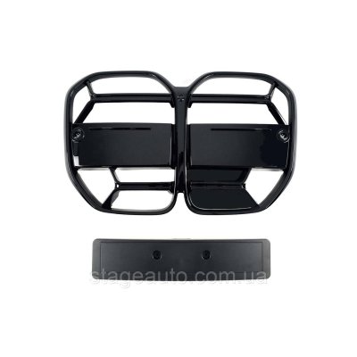 Ноздрі на BMW 4 Series G22 2020-2023 року Чорний Глянець ( стиль M4 CSL)