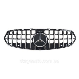 Решетка радиатора на Mercedes C-Class W206 2021-2023 года GT Panamericana Classic ( Черная с хромом )