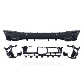 Диффузор заднего бампера на Mercedes GLS-Class X167 2019-2022 ( Черный стиль GLS63 AMG )