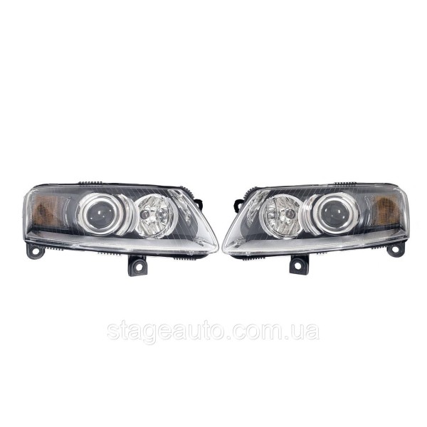 Передние Bi-Xenon фары на Audi A6 C6 2004-2008 года