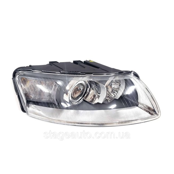 Передние Bi-Xenon фары на Audi A6 C6 2004-2008 года