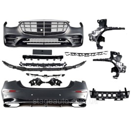 Комплект обвеса на Mercedes S-Class W223 2020-2023 года ( стиль AMG line без порогов )