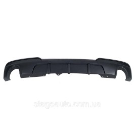 Rear bumper diffuser for BMW 5 Series F10 2010-2017 Black matte (0--0)