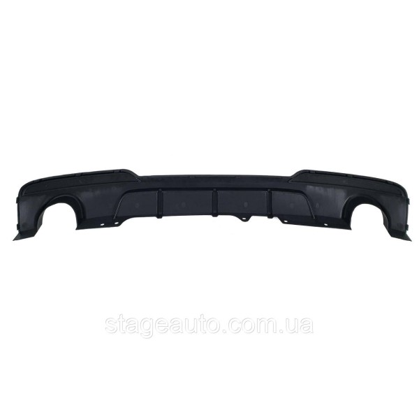 Rear bumper diffuser for BMW 5 Series F10 2010-2017 Black matte (0--0)