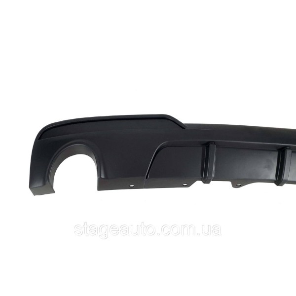 Rear bumper diffuser for BMW 5 Series F10 2010-2017 Black matte (0--0)