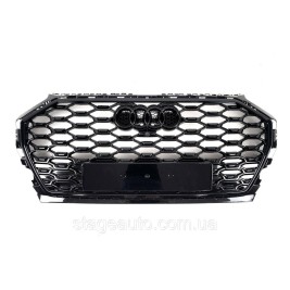 Решетка радиатора на Audi Q5 80A 2020-2023 года ( стиль RSQ5 Full Black )