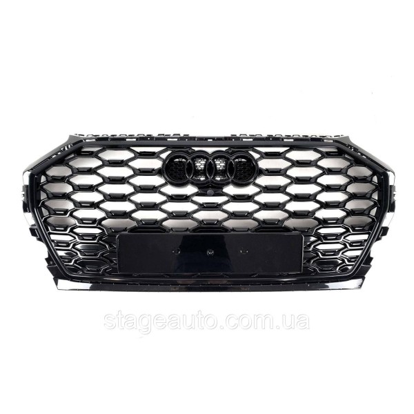 Решетка радиатора на Audi Q5 80A 2020-2023 года ( стиль RSQ5 Full Black )